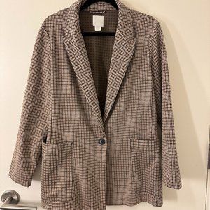 H&M Oversized Herringbone Blazer